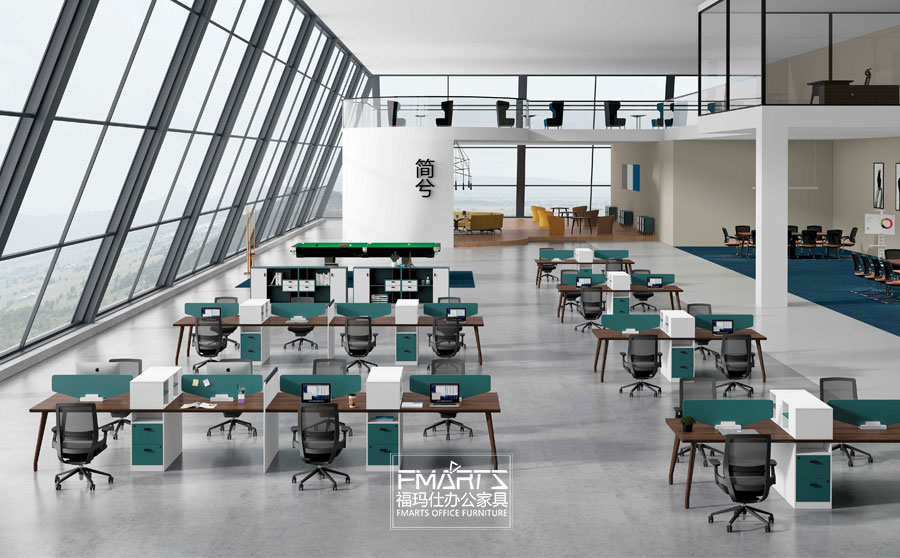 現(xiàn)代風格職員桌